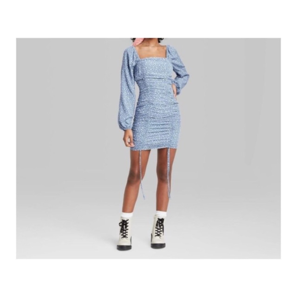 Wild Fable puff long sleeve double ruched
dress - Picture 1 of 5